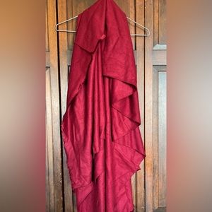 Soft Red Wrap Shawl